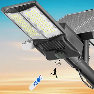10500W Solar Street Lights Outdoor,500000Lm Solar Parking Lot Lights Commercial with Motion Sensor, 6500k IP67 Street Dusk to Dawn with Remote Control for Street,Park,Barn