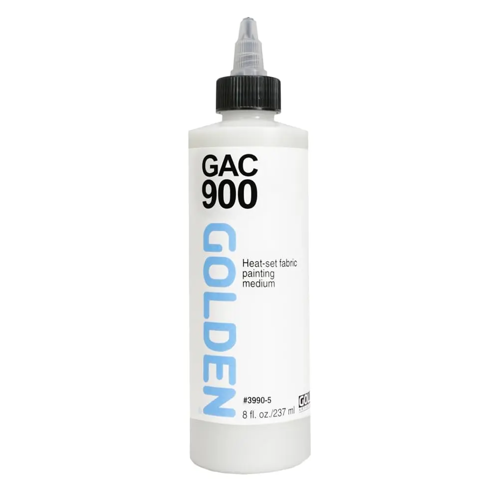 Golden GAC 900 Acrylic Medium 8oz Jar for Wearable Fabrics Heat-Set Fabric Painting