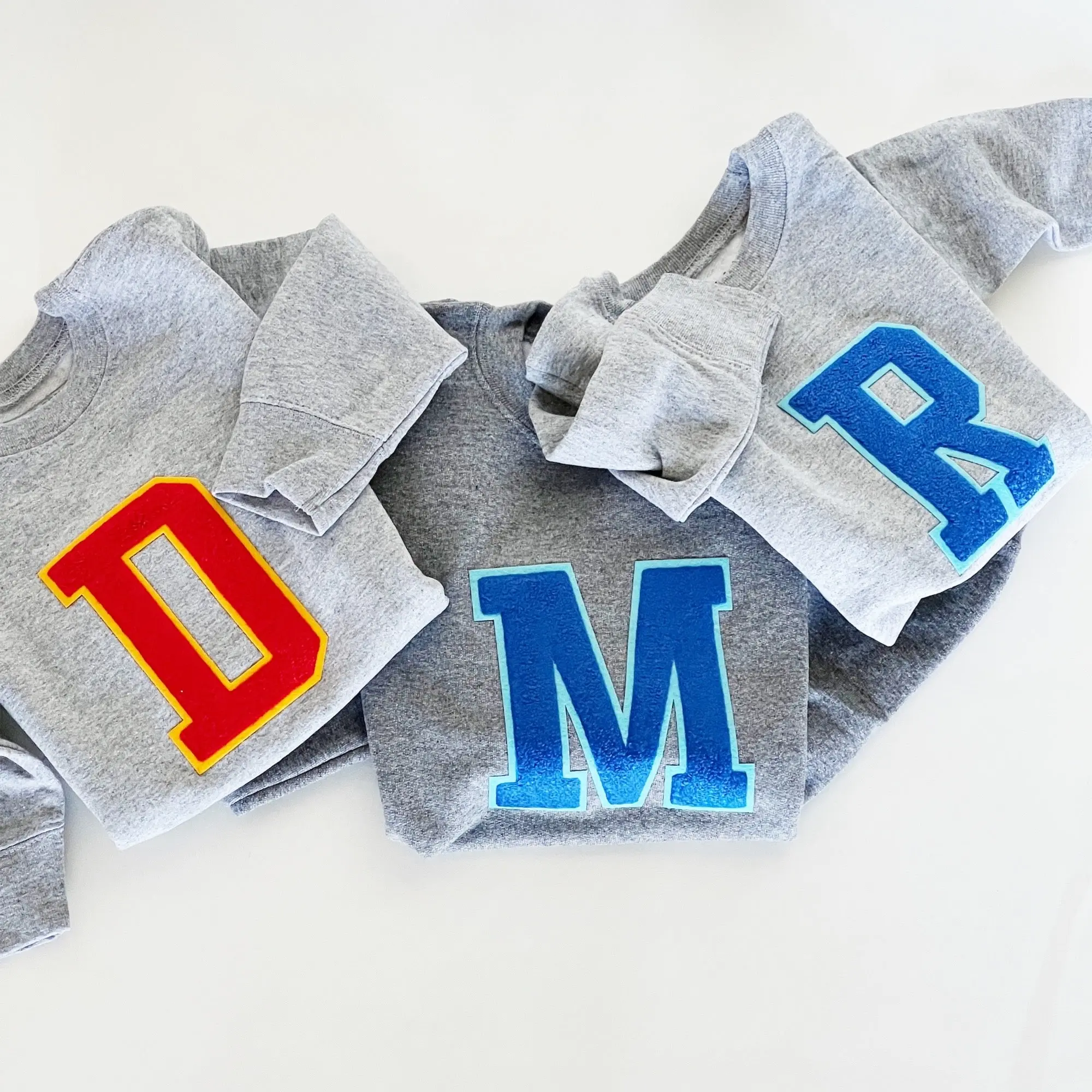 Customizable Patch Sweatshirt - Single Letter Chenille Patch
