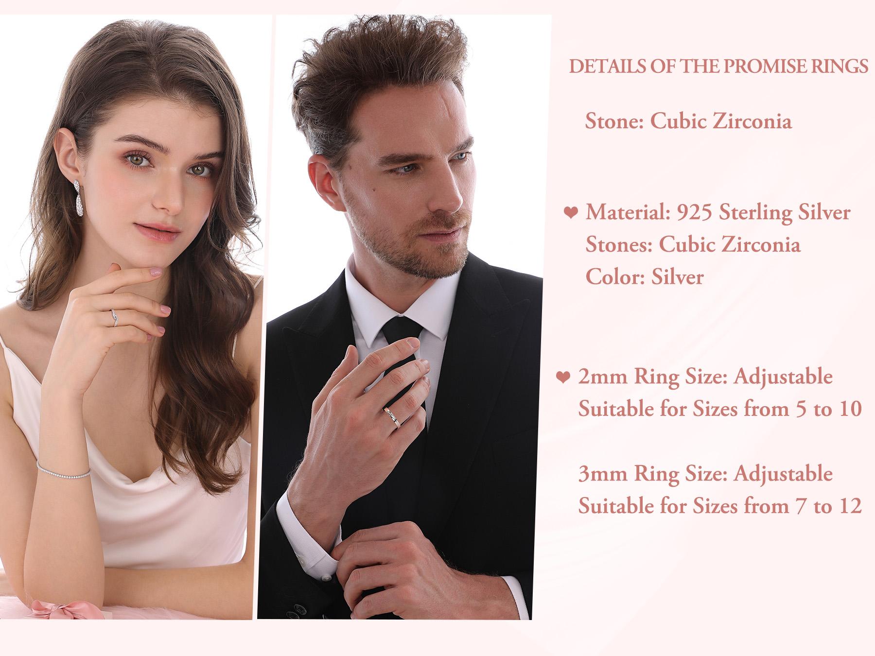 MEISSA Joined Paths Couples' Rings S925 Sterling Silver Mens Womens Matching Diamond Wedding Band Size Adjustable Personalized Gift Engrave Promise Ring Minimalist Stackable Perfect Gift Women Wedding Bands for Women Engagement Christmas Gifts MEISSA Joined Paths Couples' Rings S925 Sterling Silver Mens Womens Matching Diamond Wedding Band Size Adjustable Personalized Gift Engrave Promise Ring Minimalist Stackable Perfect Gift Women Wedding Bands for Women Engagement Christmas Gifts