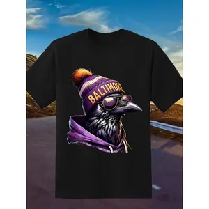 Baltimore Spirit Men's & Women's Baltimore -Inspired Football Graphic T-Shirt - Crew Neck Short Sleeve Tee with Purple & Yellow Team Colors, Casual Sports Apparel for Spring Summer Fall, Machine Washable Fan Gear havoc  garments marios family clothing ret