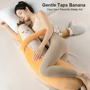 Banabu Large Body Pillow Banana Gentle Patting Full Body Pillow for Adults Long Pillow Insert for Sleeping Ideal for Side Sleepers Bluetooth Music