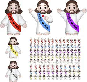 105 PCS Little Jesus Figures,Mini Jesus Figurines - Tiny Statues for Easter Egg Stuffers,,Parties,Baptism Gifts,Multicolor Miniature Decorations,Hide and Seek Figurines(Multicolor)