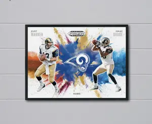 Prizm Kurt Warner/Isaac Bruce 2026 Colorblast 12x17 Poster Rams
