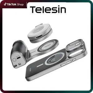 TELESIN Retro Leather Master Grip Camera Handle for iPhone 17 Pro Max/Pro  Pro Filmmaking Kit with Graphene Cooling Phone Case, Mag Safe Wireless Charging, Shutter & Dial Controls, Tripod, Magnetic Filter, iPhone 17 Accessories for Vlog, Selfie, Video