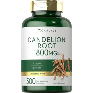 Carlyle Dandelion Root | 1800mg | 300 Capsules | Non-GMO, Gluten Free Supplement Carlyle Dandelion Root | 1800mg | 300 Capsules | Non-GMO, Gluten Free Supplement