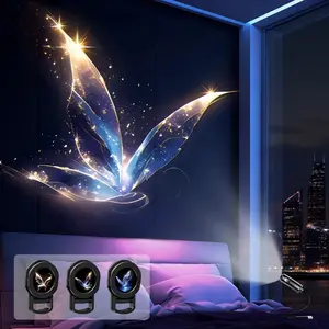 Portable USB Starry Sky Projector Night Light – Galaxy, Ocean Wave Projections for Bedroom Walls & Ceilings, Dynamic Lighting with Whales, Jellyfish & Butterflies, Unisex Birthday Gift for Kids & Adults, Home Decor Ambient Light