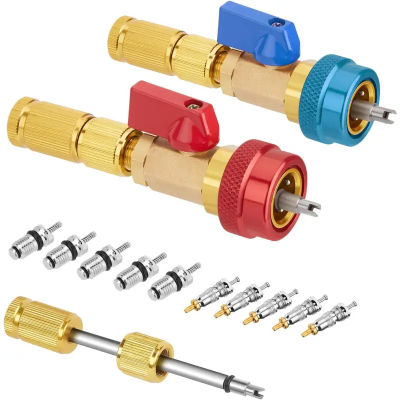 R134A Valve Core Quick Remover Installer, High Low Pressure Valve Core Remover Tool with Strong Sunction Valve Rod for R134A Refrigerant Air Conditioner System