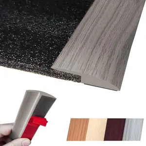 Floor Transition Strip Self Adhesive Carpet Wood Tile Vinyl Flooring Laminate Transition Cover Edge Trim Gap Doorway Threshold for Uneven Floors Heights within 5 Mm (40 Inches, Gray Forest) No Brand
