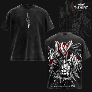 Ichigo Kurosaki Bleach Anime T-Shirt, Acid Wash Oversized Graphic, Heavyweight Cotton Streetwear, Unisex Relaxed Fit, Gift for Anime Lovers