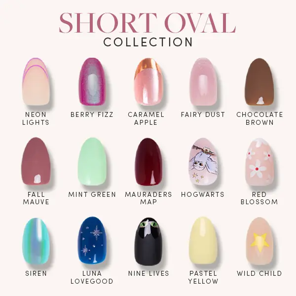 Glamnetic Short Oval Press On Nail Collection