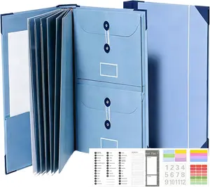 Important Document Organizer for Passports, Birth Certificates & Important Papers, Expanding Accordion File Folder, Office & Home Filing System for Document Storage