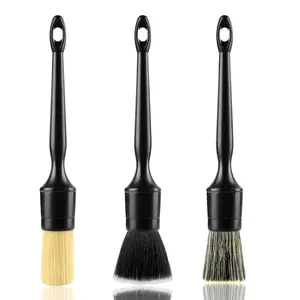 No Scratch Car Detailing Brush Set, Soft Mixed Hair Auto Detail Brush Kit, Dust Removal Brushes Tool, Car Interior Brush for Dashboard Engine Bay Air Vents Seat