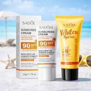 Sunscreen Spf90 & Sunscreen Gel Spf40+, Waterproof Mineral Liquid, Ideal for Outdoor Activities & Daily Use, Safe UV Protection