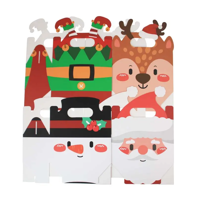 Christmas New Candy Box, Holiday Gift Packaging Box, Square Christmas Handheld Box, Biscuit Cake Box, Festive Storage Container