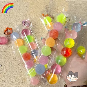 Squishy Creative Novelty Fun Imitation Candy Skewer Candy Ball Fidgety Toy Skittles Mini Fudge Fingertip Fidgeting Toy Girl Gift