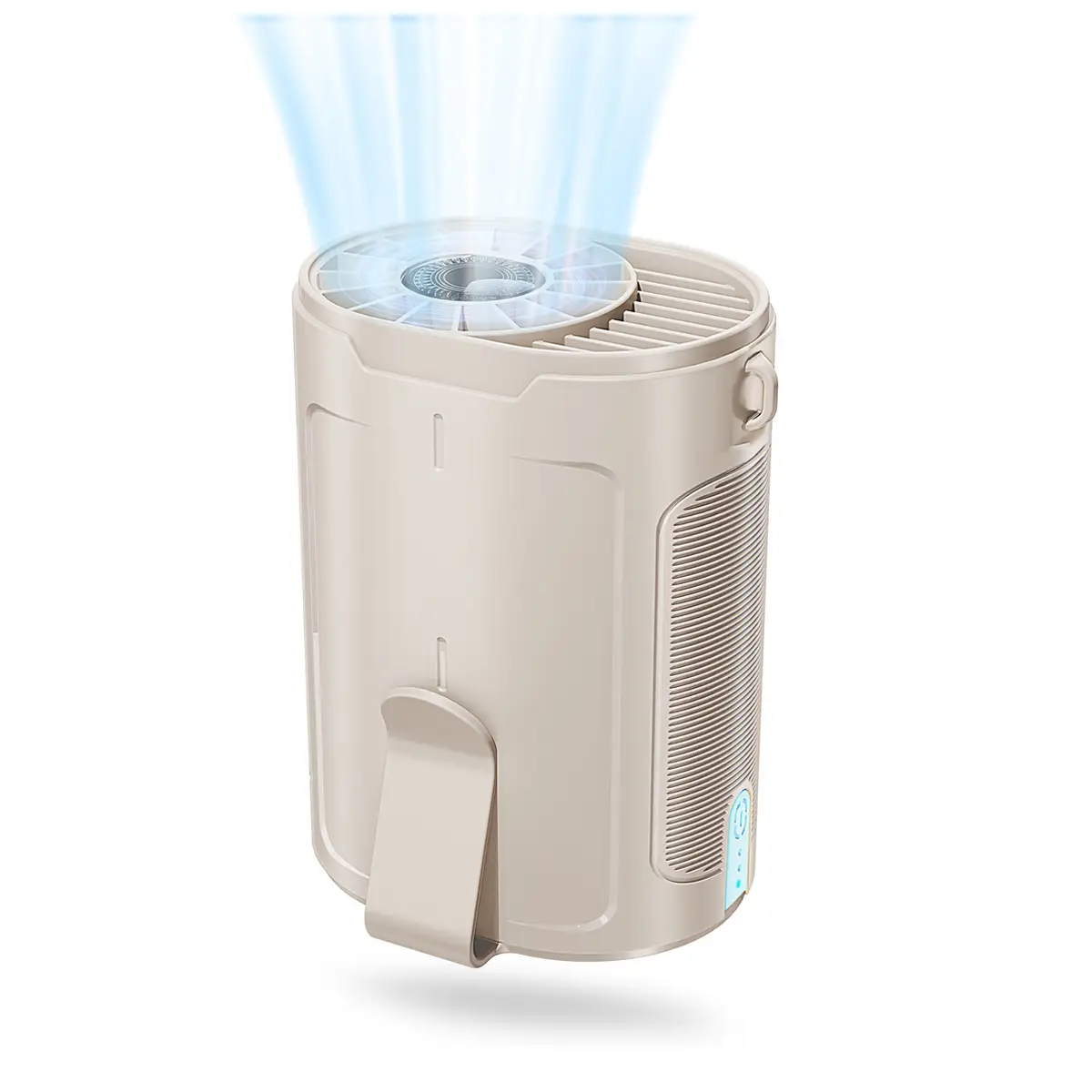 Portable Fan with Dual Clip, Personal Waist Fan Up to 25 H, 4 Speeds 6600 RPM, Wearable Belt Fan, Long-Lasting Working Time, USB Charging Port