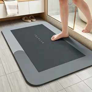 Quick Dry Absorbent Floor Mat Non Slip Bathroom Water Drying Mat Household Kitchen Drainage Pad Soft Anti-Slip Water Absorbing Mat Fast Drying Shower Mat For Home Kitchen Bathroom Decor