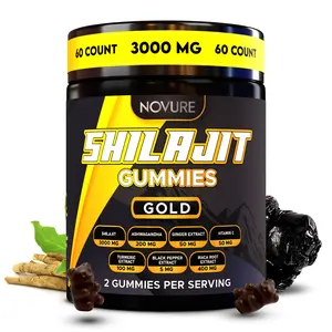 Himalayan Shilajit Gummies No Added Sugar Ashwagandha, MACA Root, Turmeric Extract with Vitamin C, Non-GMO 100% Natural & Organic