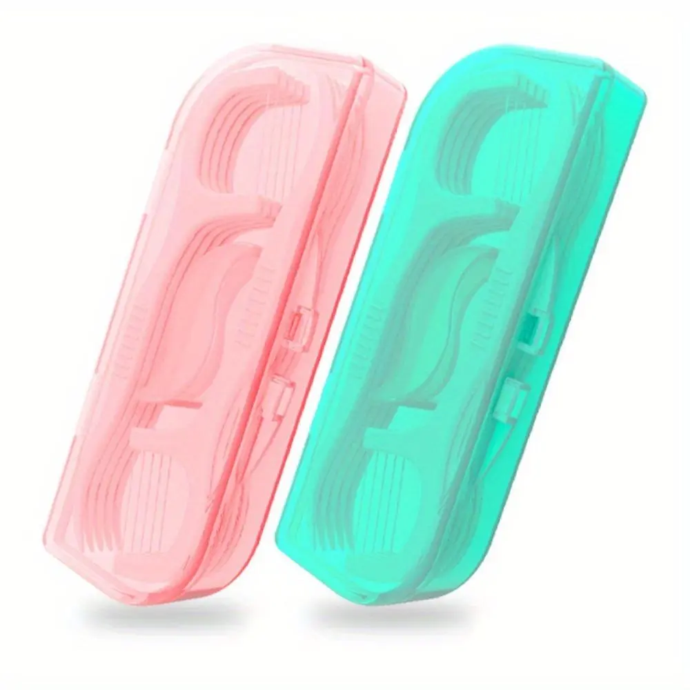 6-Pack Portable Dental Floss Storage Cases (20 Pieces Total) - Simple & Convenient Dual-Color Oral Care Floss Box With High-Tenacity Floss Assembled, Ideal For Business Trips & Travel, Effortlessly Solves Oral Hygiene Needs & Protects Dental Health