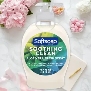 Softsoap Liquid Hand Soap Aloe Vera 7.5fl oz - Moisturizing Hand Soap, Soothing Aloe Vera, 7.5fl oz, for Bathroom Kitchen, Pump Bottle