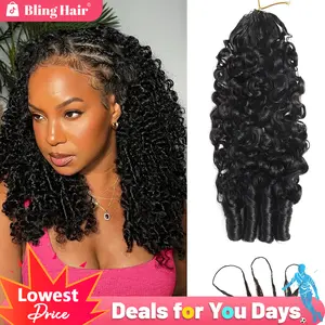 Bling Hair Burmese Curly Crochet Human Hair for Miracle Knots Boho Braids Burmese Curly Knotless Pre-Separated 50g / Bundle - Time-Saving,  4 to 5 Bundles Recommended for a Full Head #DealsForYouDays