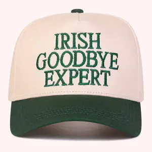 Irish Goodbye Expert Embroidered Baseball Cap Vintage Soft Cotton Adjustable Hat Trendy Streetwear Gift for Men & Women
