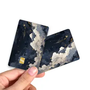 Landscape Pattern Credit Card Skin Sticker, 4 Counts/Set Thin Waterproof & Anti-scratch No Residue Sticker, Personalized Artificial Bank Card Skin Protector, Sticker Packs