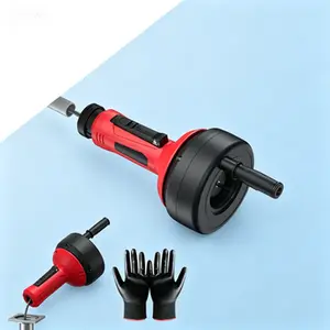 18FT Auto-Feed Drain Snake Auger for 3/4"-2" Pipe, Plumbing Snake with Drill Adapter, Sink Drain Hair Remover for Kitchen Bathroom Shower, Reusable Auto-Feed Auger for Clog Removal, Pipe Cleaning Tool for Sinks and Drains