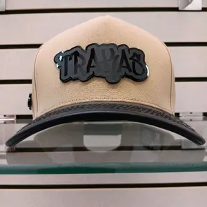 TRAKAS PLACA CAFE VISOR CUERO HAT   100% ORIGINAL AND GUARANTEED QUALITY J/A