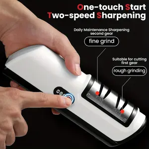 Electric Knife Sharpener, 2-Stage Automatic Knife Sharpener For Kitchen Knives, Electric Professional Kitchen Knife Sharpener Tools, Automatic Tableware Kitchen Knife Sharpener For All Knives, Whetstone, Blade Sharpener