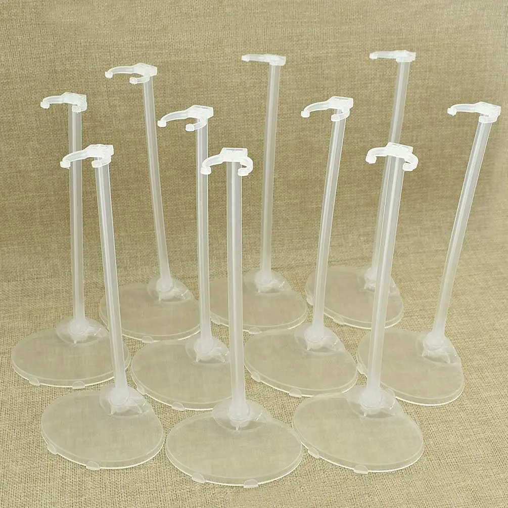 10pcs Transparent Stand Support for Dolls Mini Display Holder