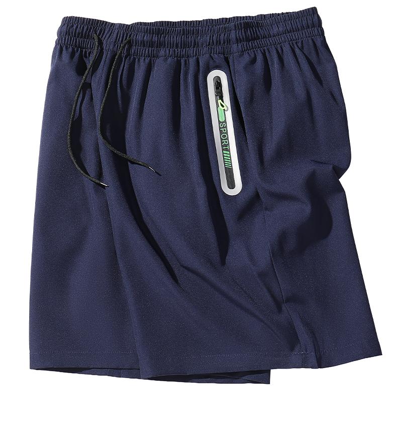 4 pcs men’s ice silk cooling athletic shorts, drawstring sports shorts, summer casual outdoor quick-dry elastic waistband drawstring pants with zippered pockets, suitable for gym and outdoor activities