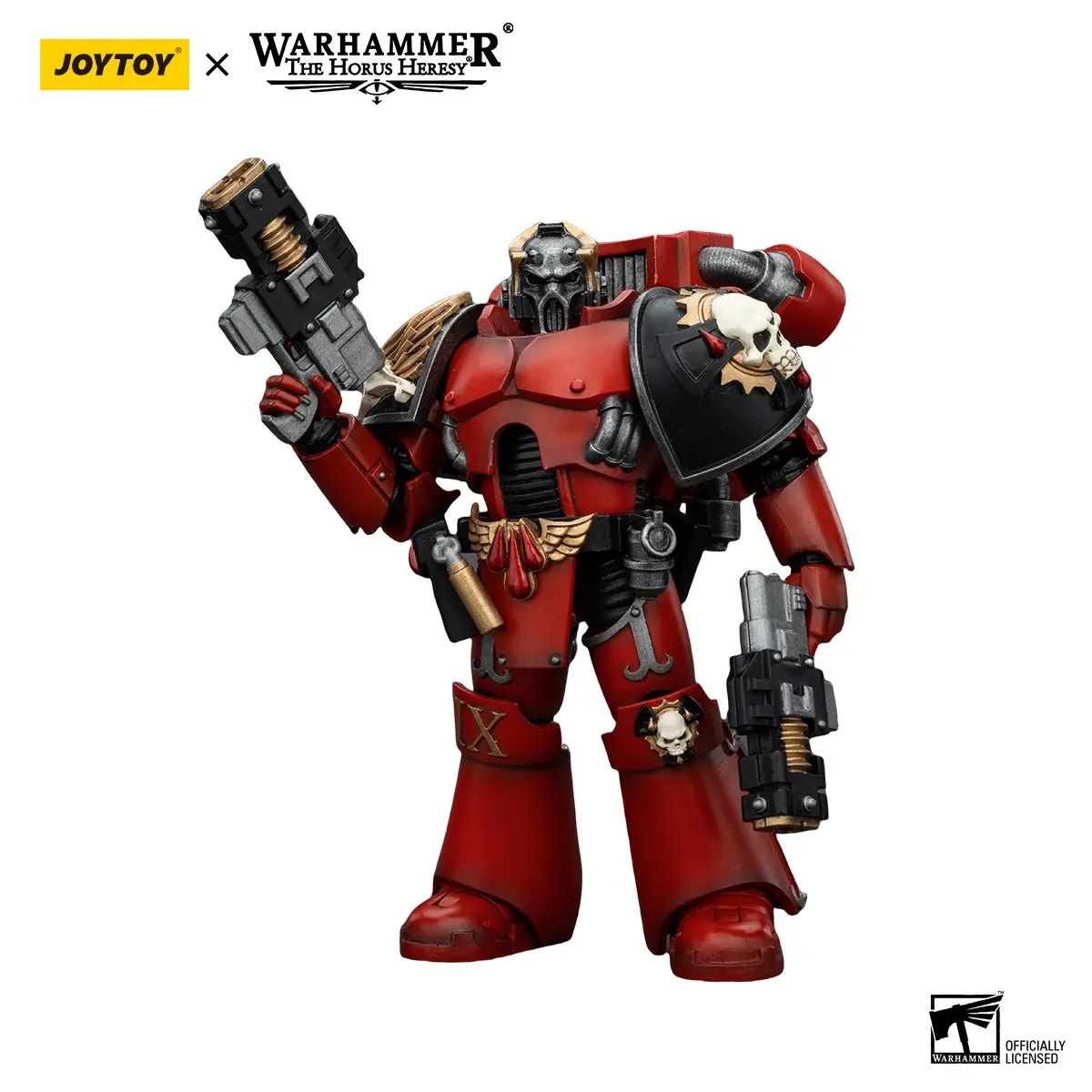 JOYTOY 1/18 Horus Heresy Collectible Action Figure - Blood Angels Angel's Tears Squad Arch-Erelim with Volkite Serpentas, JT00355