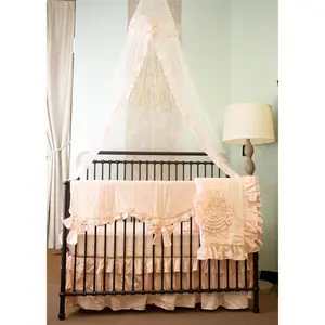 Posh Dreams Pink Ruffle Cotton Complete Bedding Set