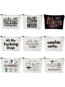 Printed medicine bag, hair accessories, cosmetics storage bag, waterproof data cable storage bag, thank-you teacher stationery, travel toiletries