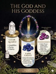 Gods and Goddesses Crystal Bracelet, Natural Crystal Jewelry