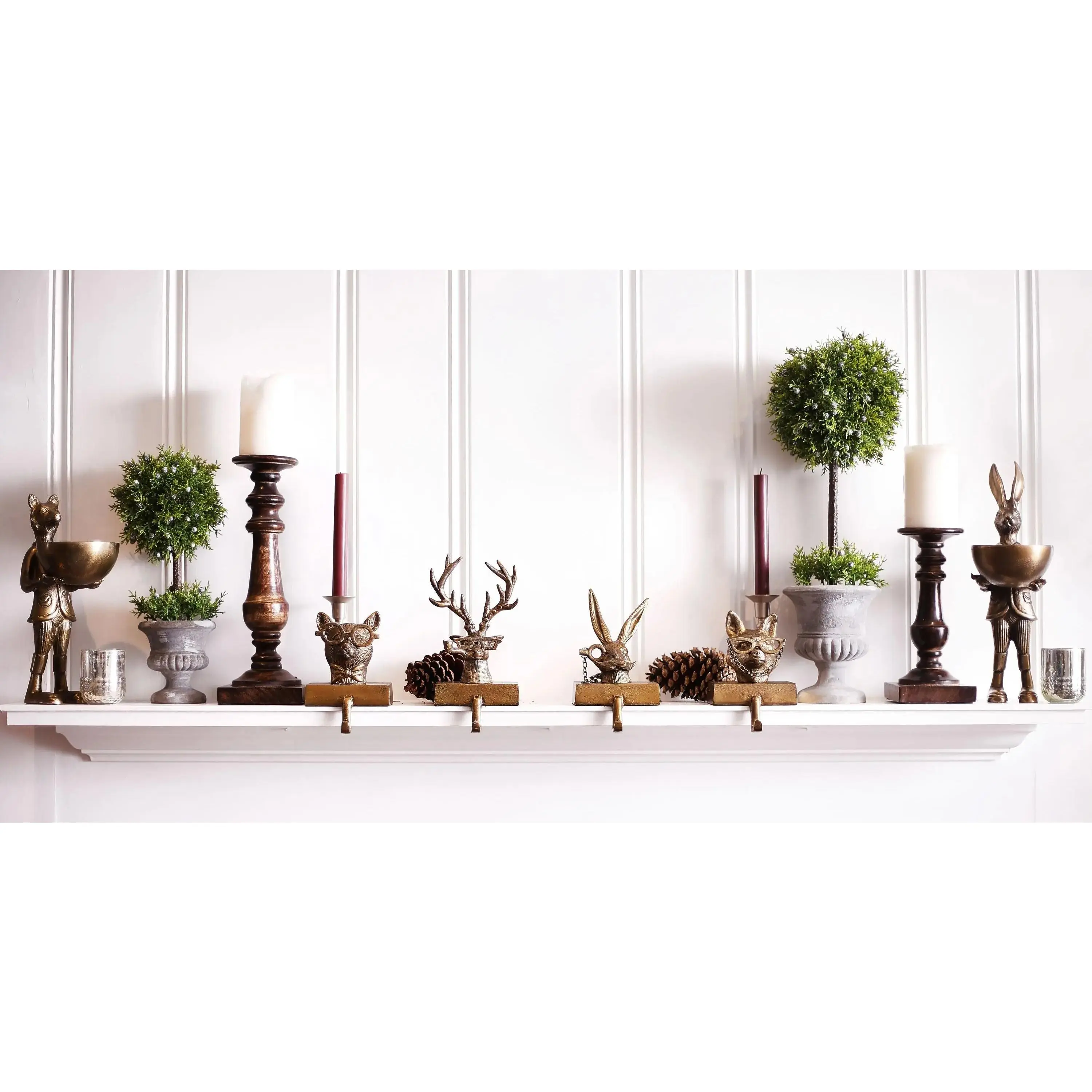 Eric + Eloise Bronzed Aluminum Stocking Holders Eric + Eloise Bronzed Aluminum Stocking Holders