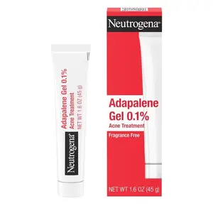 Neutrogena Adapalene Gel Acne Treatment, 0.1% Adapalene Acne Medication for Pimples & Blemishes, 1.6 oz - Skin Repair, Skincare Clear Redness