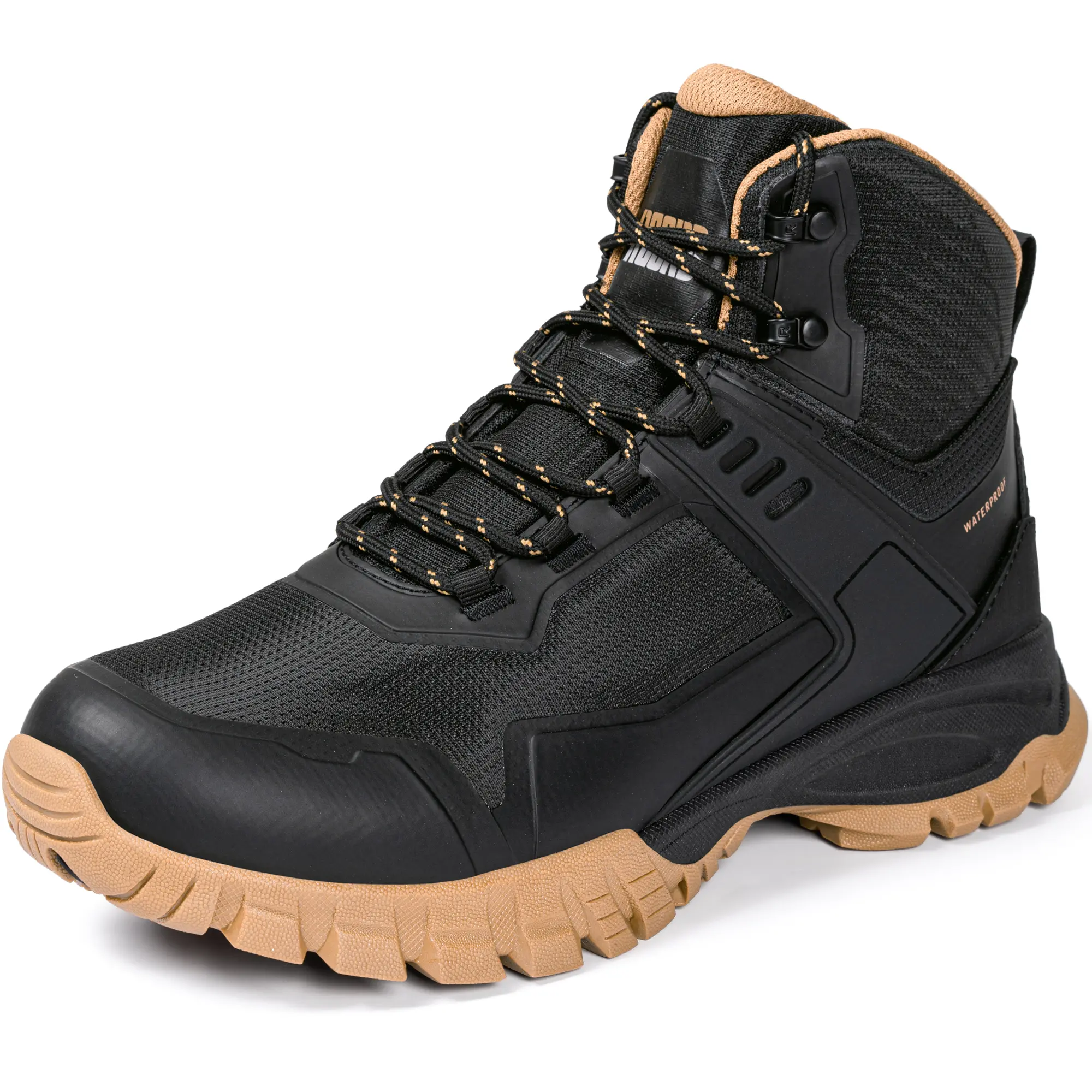 Women's R CORD Ankle-High Casual Hiking Shoes - Lace-Up, Waterproof, Breathable, Rubber-Cotton Fabric, Slip-Resistant, Arch Support, Durable, Cushioned Midsole, Comfortable for Daily Wear, Consider Sizing Up, Outdoor Camping Footwear