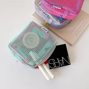 Mesh Makeup Bag, Makeup Organizer Pouch, 1 Piece Portable Travel Cosmetic Storage Bag, Versatile Design for Outdoor and Daily Use, Lightweight & Stylish Makeup Tool