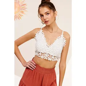 La Miel Crochet Lace Bralette Top