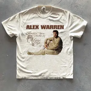 Vintage Alex Warren Retro T-Shirt, Music Tour 2025 Cheaper Than Therapy Global Sweatshirt, Cloud Tee Casual Comfort Hoodie, Men's Outfits Local Gift for him, for her