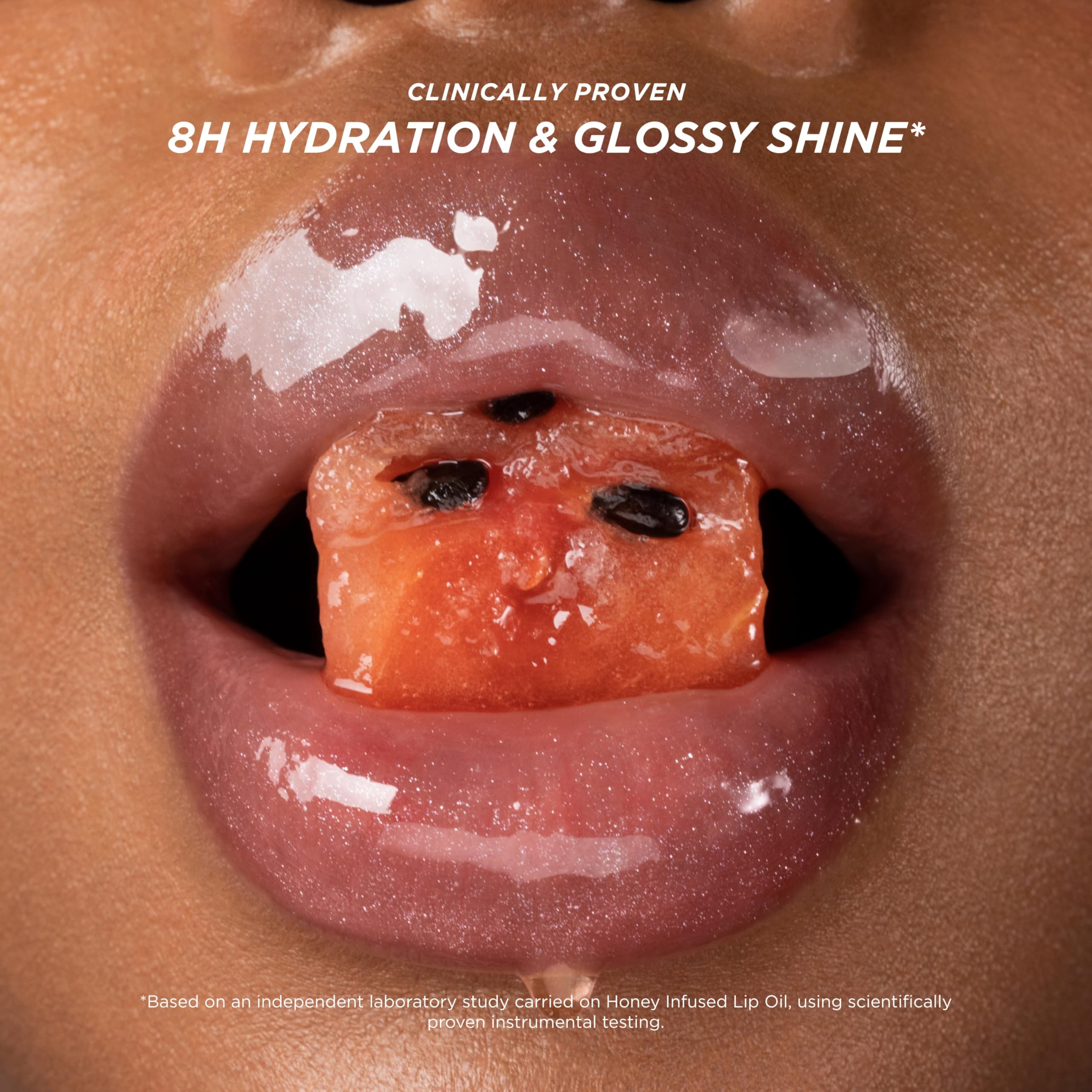 Gisou Infused Lip Oil – Hydrating & Glossy Lip Oil with Jojoba Seed Oil, Non-Sticky Shine, Contain Fresh Honey, Watermelon Sugar, Strawberry Sorbet, Mango Passion Punch, 0.27 Fl Oz