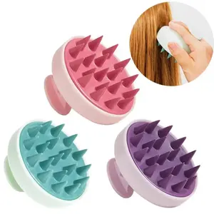 Silicone Shampoo Brush Head Scalp Massage Comb Hair Washing Comb Hair Massager Brush Bath Shower Brush Salon Hairdressing Tools Shampoo Scrubber