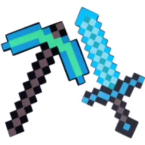 2 Pack Sword Toys,Foam Sword Pickaxe Roleplay Game Toys for Boys,Weapons Accessory for Game Fans Halloween Christmas Cosplay Party Blue