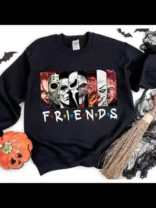 Halloween Characters Friends Sweatshirt, Halloween Characters Shirt, Friends Halloween Shirt, Halloween Movie Characters Shirt, Halloween Sweatshirt Hoodie Unisex Shirt Comfy Soft Everyday Wear