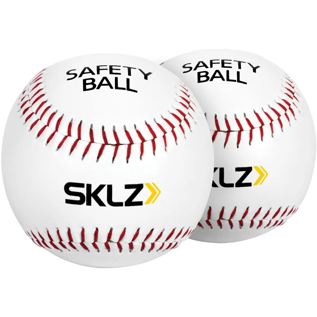 SKLZ Youth Safety Training Baseballs, 2-Pack White - 9" Circumference, Authentic Look, Soft Cushioned Construction, Soft Impact for Teaching Young Players