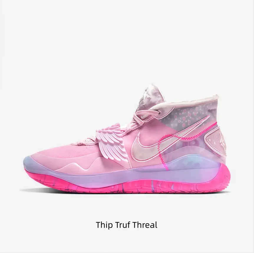 Soft pink gradient sport mid-tops with lovely wing detail to soften monotonous daily looks. Shock-absorbing translucent sole relieves long walking fatigue, thin breathable mesh keeps feet dry all day long.