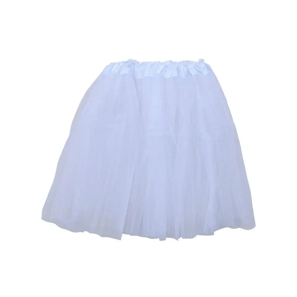 White Tutu Skirt for Women – 3-Layer Tulle Ballet Skirt for Costume, Dress-Up, Dance, & Cosplay